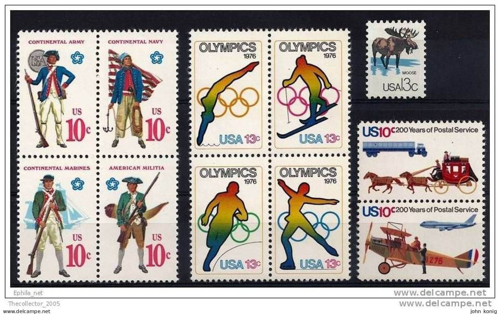 LOTTO FRANCOBOLLI - STAMPS LOT - STATI UNITI D'AMERICA - U.S.A. (UNIFORMS & OLYMPIC GAMES) - Collections