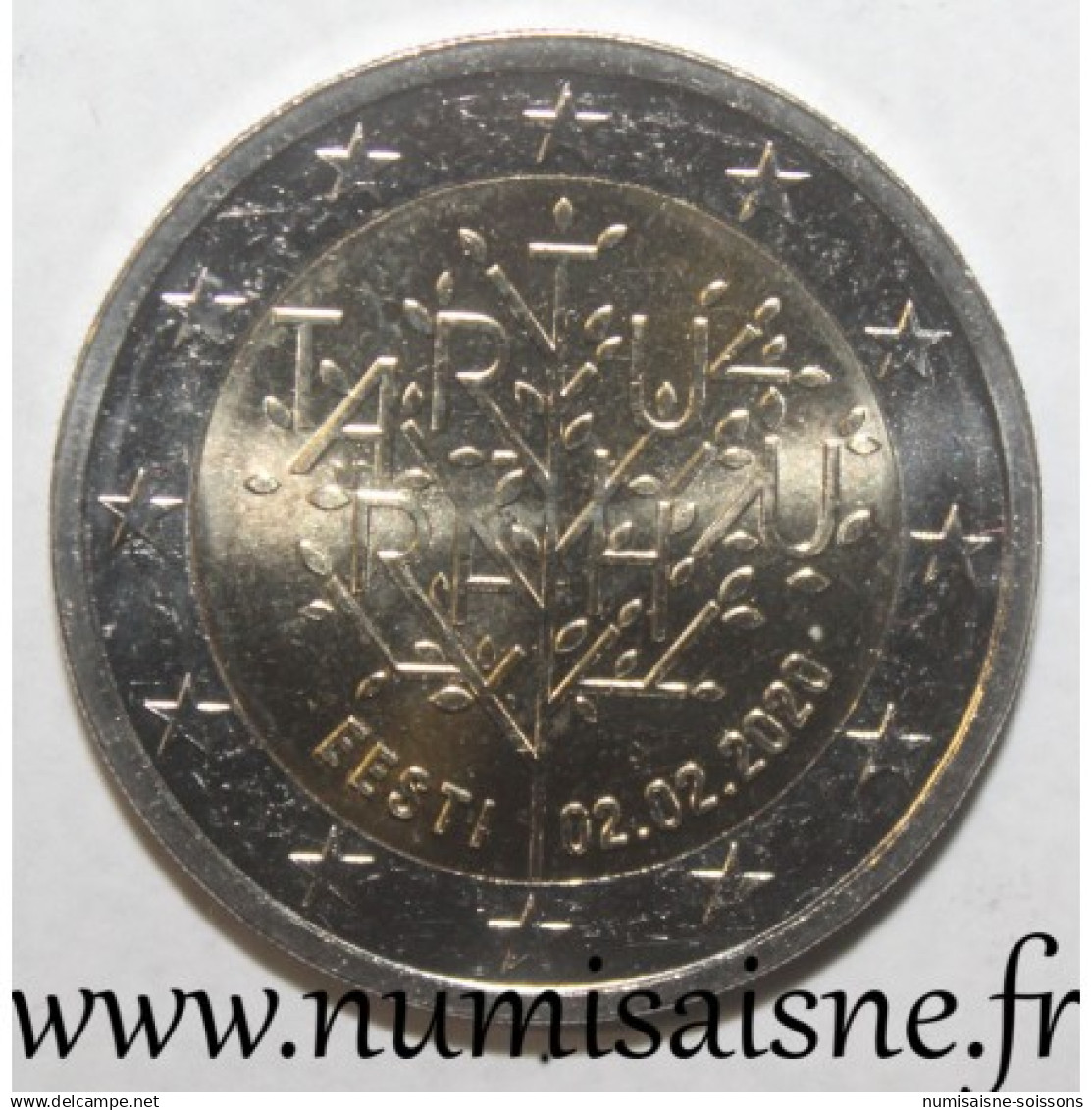 ESTONIE - 2 EURO 2020 - 100 ANS DU TRAITE DE PAIX DE TARTU - SPL - Estonia