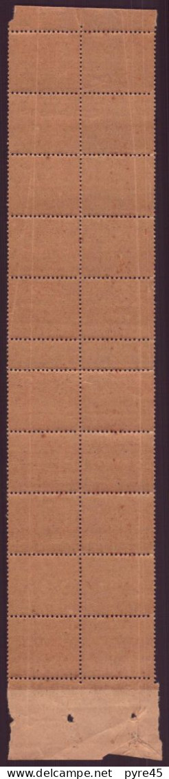 France, 1919/1920, Millésime Avec Intervalle 9, Papier Grande Consommation ( Côte 29.60€ ) - Other & Unclassified