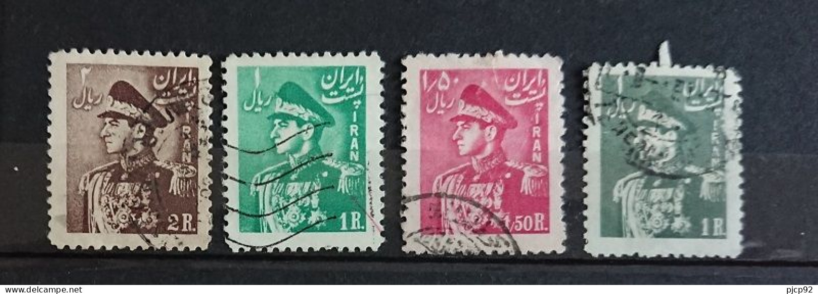 Iran - Shah Pahlavi  - 1951 - Lot De 4 Timbres Oblitérés - Iran