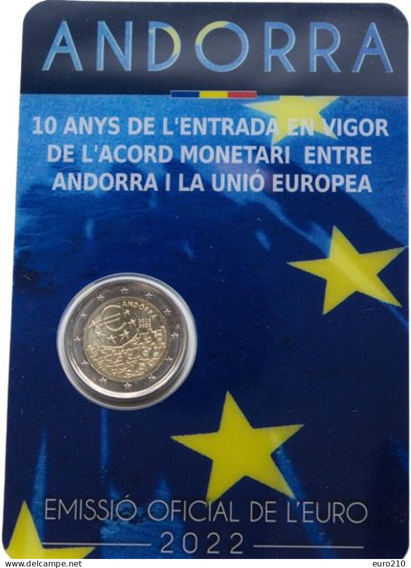 ANDORRA / ANDORRE 2 Euro 2022 - Monetary Agreement - Andorre