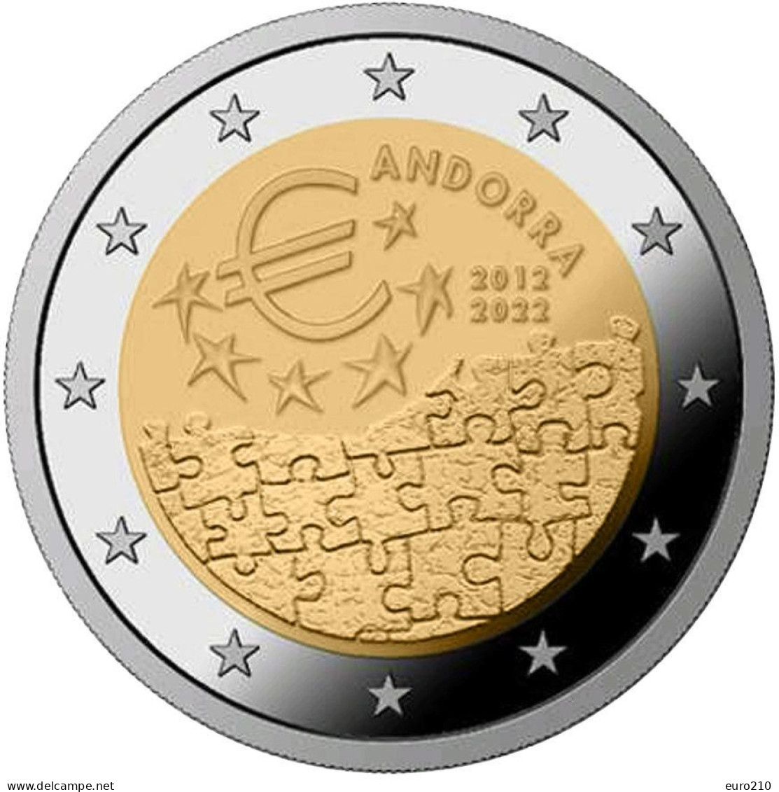 ANDORRA / ANDORRE 2 Euro 2022 - Monetary Agreement - Andorre