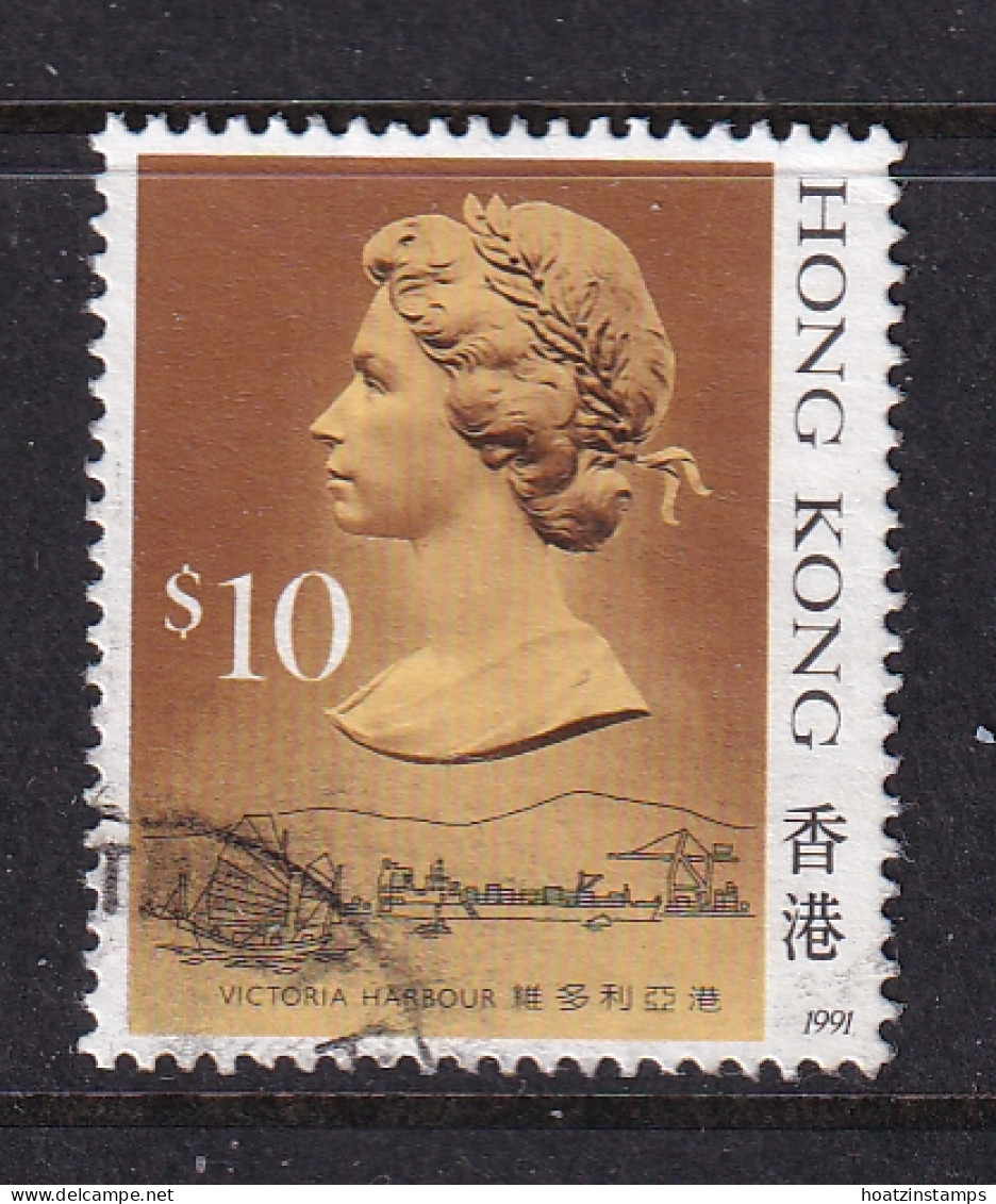 Hong Kong: 1989/91   QE II     SG613      $10   [Imprint Date: '1991']    Used - Usati