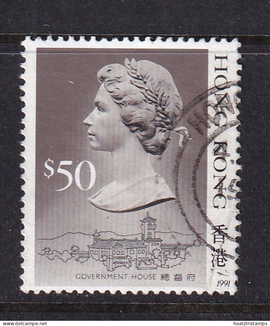 Hong Kong: 1989/91   QE II     SG615      $50   [Imprint Date: '1991']    Used  - Gebruikt