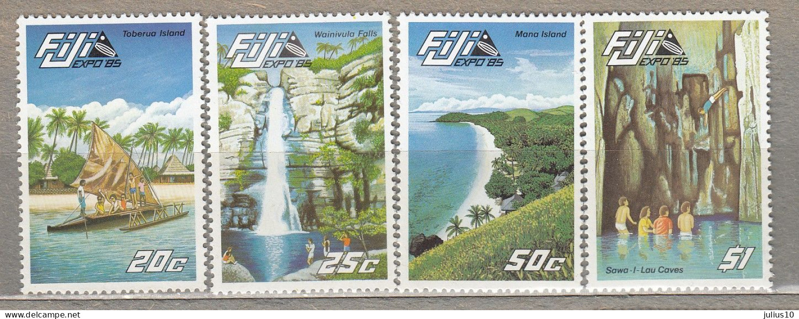 FIJI 1985 Landscape Waterfall EXPO MNH(**) Mi 521-524 #34333 - Fidji (1970-...)