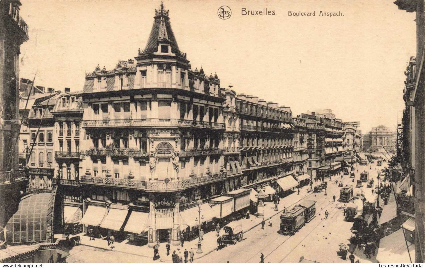 BELGIQUE - Bruxelles - Boulevard Anspach - Carte Postale Ancienne - Prachtstraßen, Boulevards