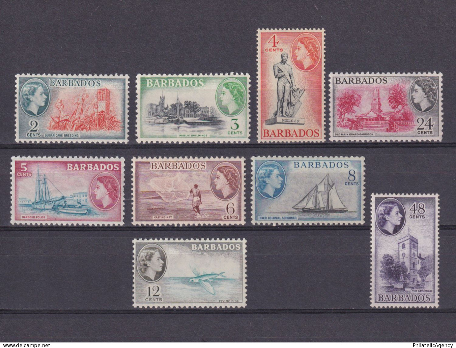 BARBADOS 1953, SG# 290-298, CV £22, Part Set, Architecture, Ships, MH - Barbados (...-1966)