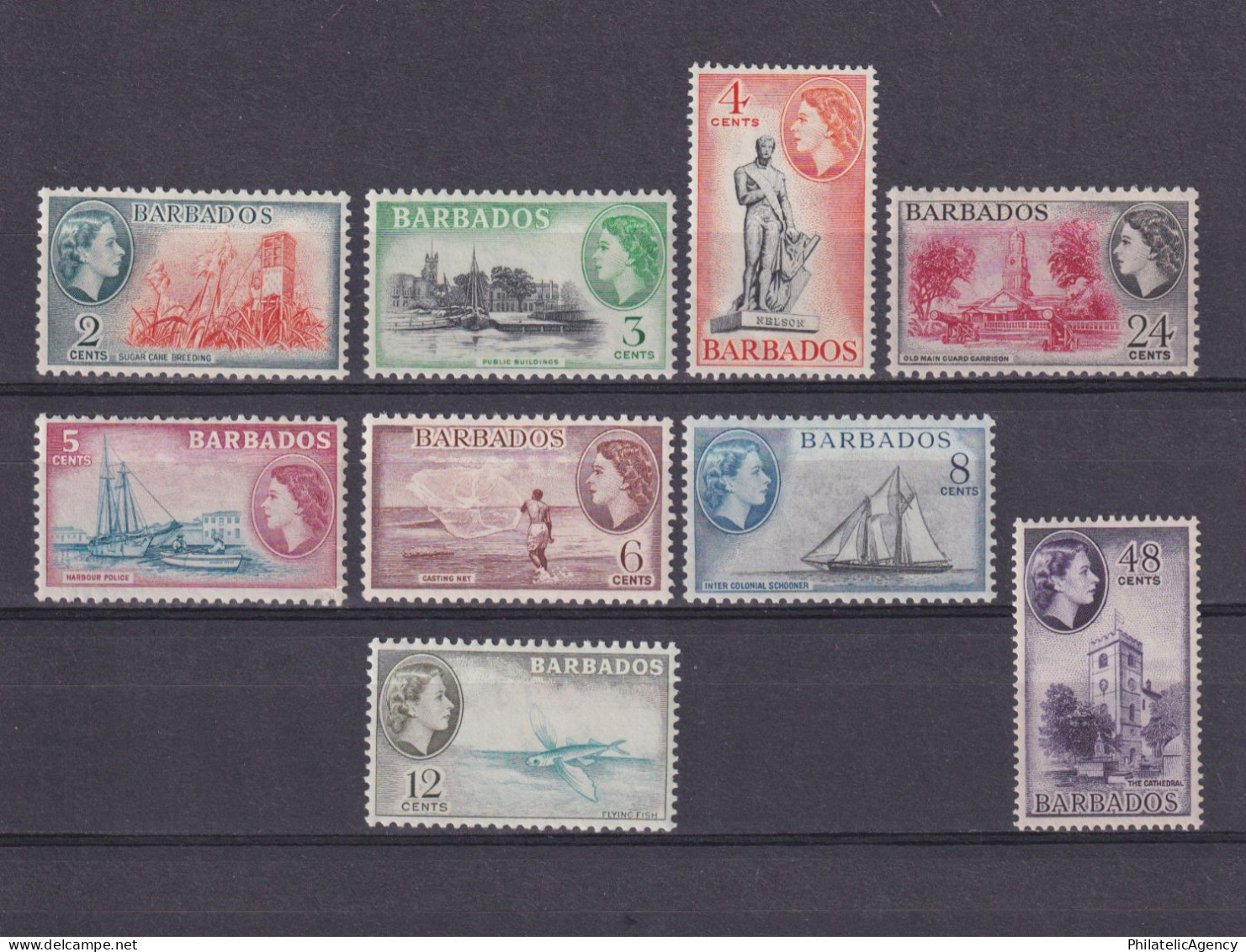 BARBADOS 1953, SG# 290-298, CV £22, Part Set, Architecture, Ships, MH - Barbados (...-1966)