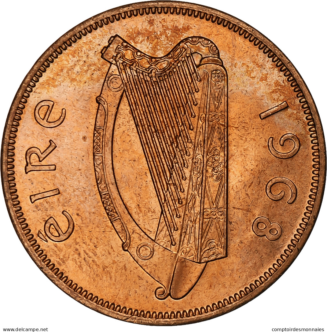 République D'Irlande, Penny, 1968, Bronze, SPL, KM:11 - Irland