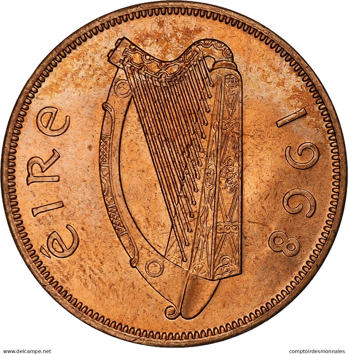 République D'Irlande, Penny, 1968, Bronze, SPL, KM:11 - Irlande