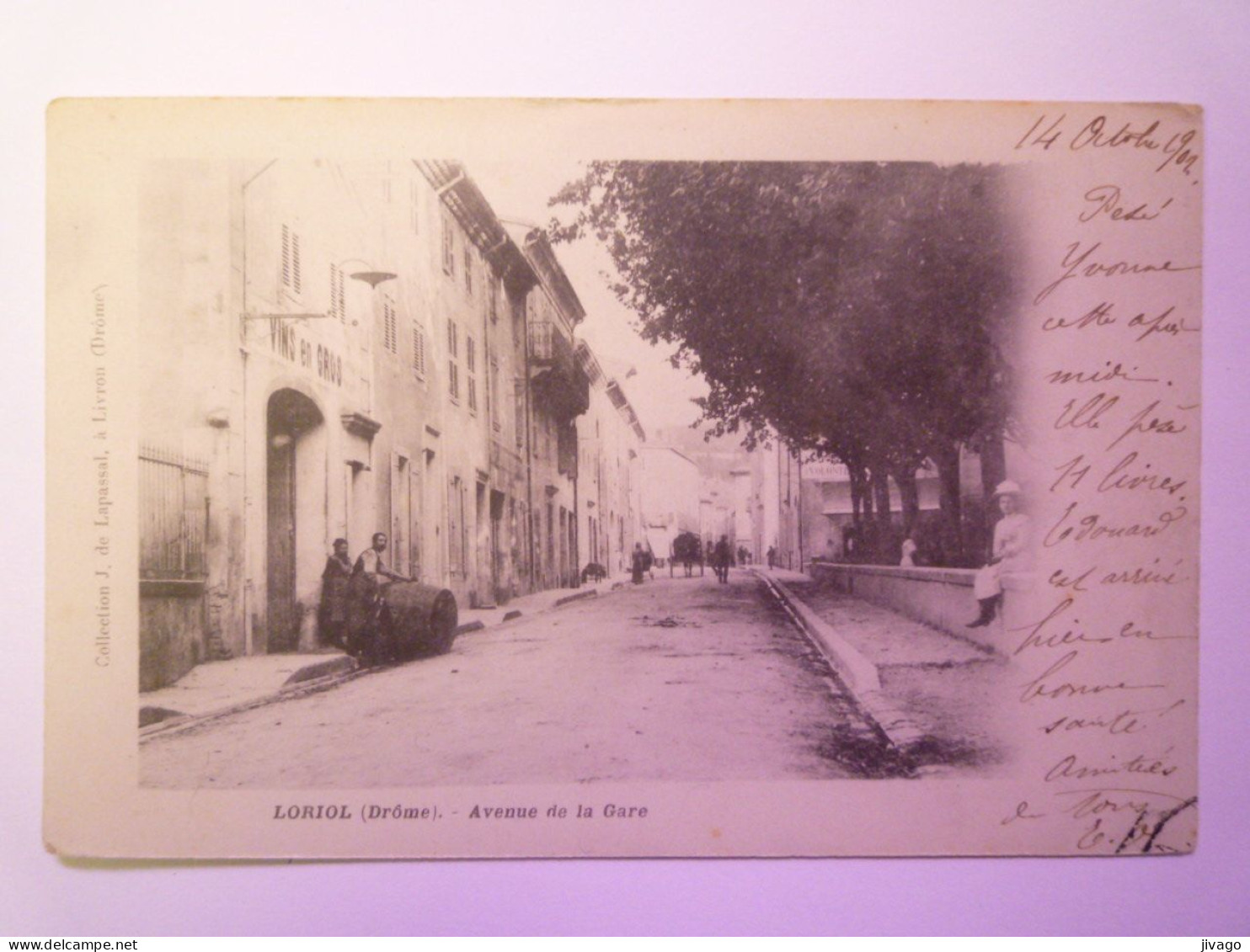 2024 - 272  LORIOL  (Drôme)  :  Avenue De La GARE   1902   XXX - Loriol