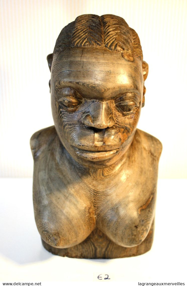 E1 Buste Africain - Negresse - Zoulou - Objet Ethnique - Art Africain