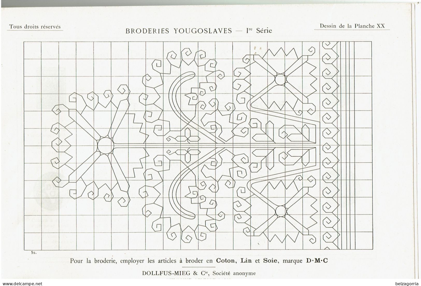 ALBUM BRODERIES  YOUGOSLAVES 1er SERIE  - POINT DE CROIX - D.M.C. BIBLIOTHEQUE - VOIR SCANS