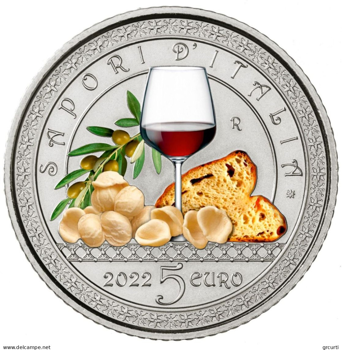 Italia - 5 Euro 2022 - Cultura Enogastronomica Italiana - Primitivo E Orecchiette - Puglia - N# 340410 UC# 267 - Italie