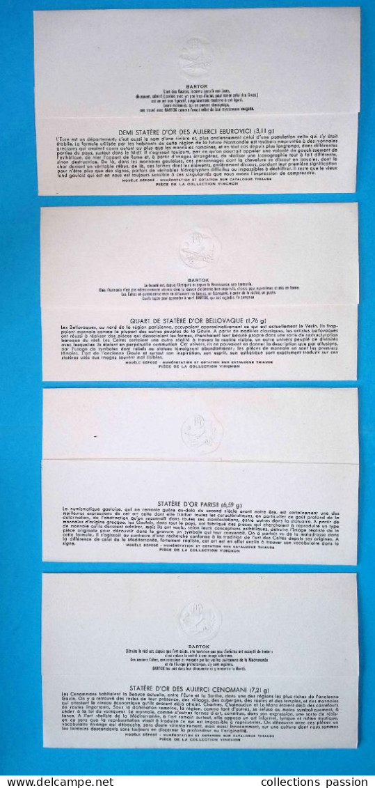 FDC, 1 Er Jour, 1976, MONNAIE GAULOISE, Sérigraphie De Bartok, 2 Scans, LOT DE 4 - 1970-1979