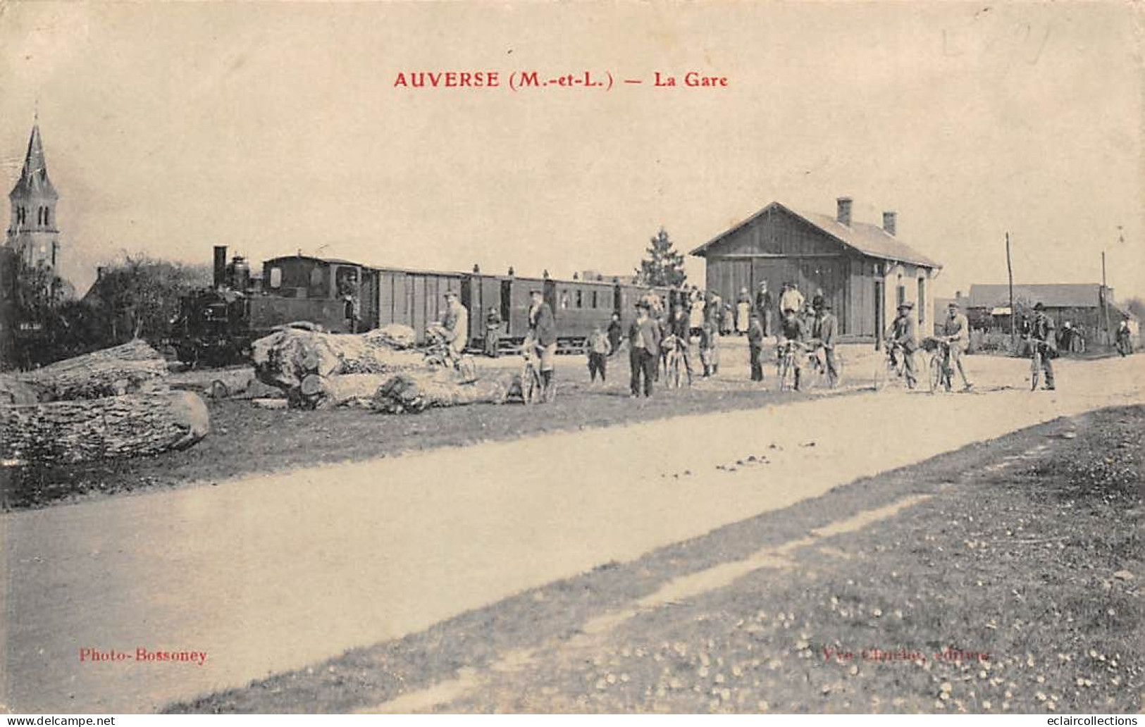 Auverse          49        La Gare. Train      (voir Scan) - Other & Unclassified