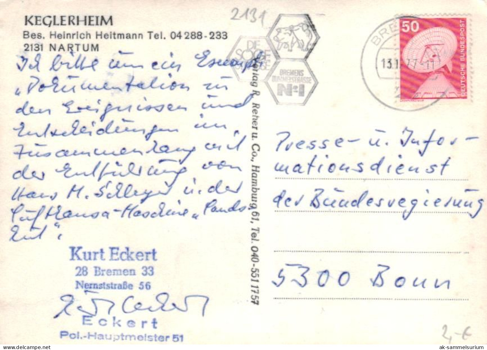 2131 Nartum / Rotenburg / Keglerheim (D-A416) - Rotenburg (Wümme)