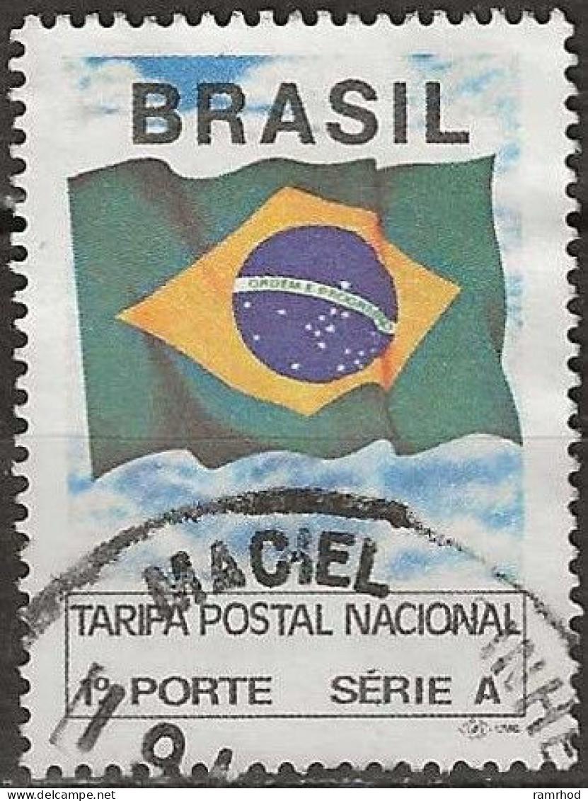 BRAZIL 1991 National Flag - (–) - Multicoloured FU - Oblitérés