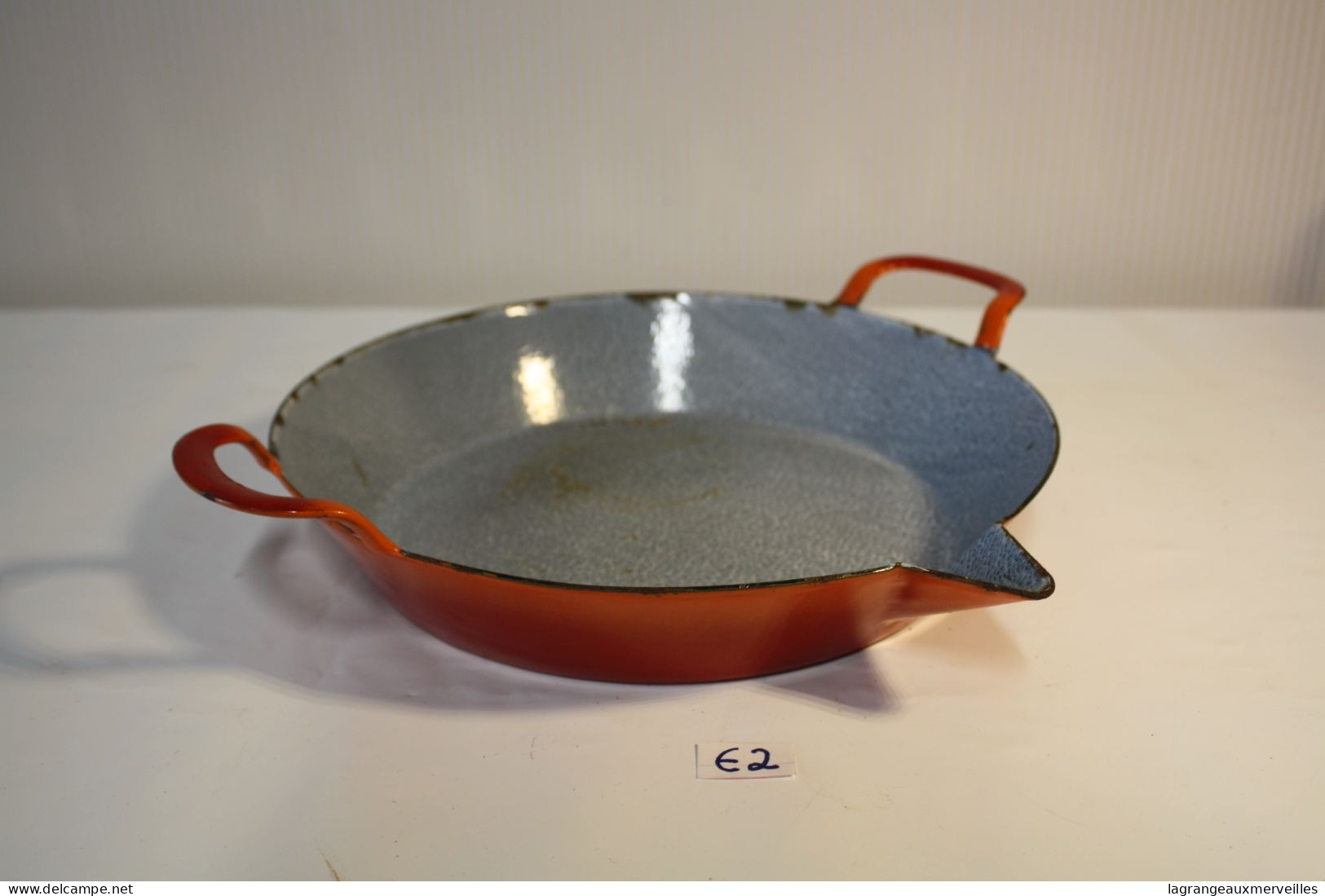 E2 Casserole Orange - Vintage - Auberge - Poèle - Poelon - Töpfe