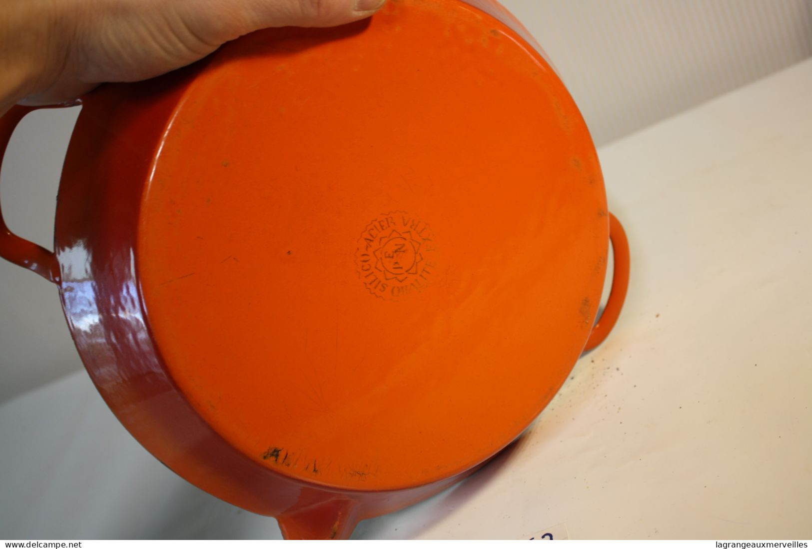 E2 Casserole Orange - Vintage - Auberge - Poèle - Poelon - Pentole