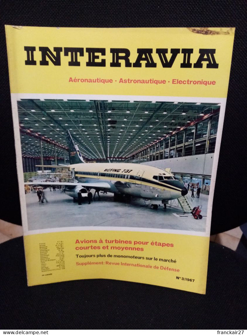INTERAVIA 3/1967 Revue Internationale Aéronautique Astronautique Electronique - Aviazione