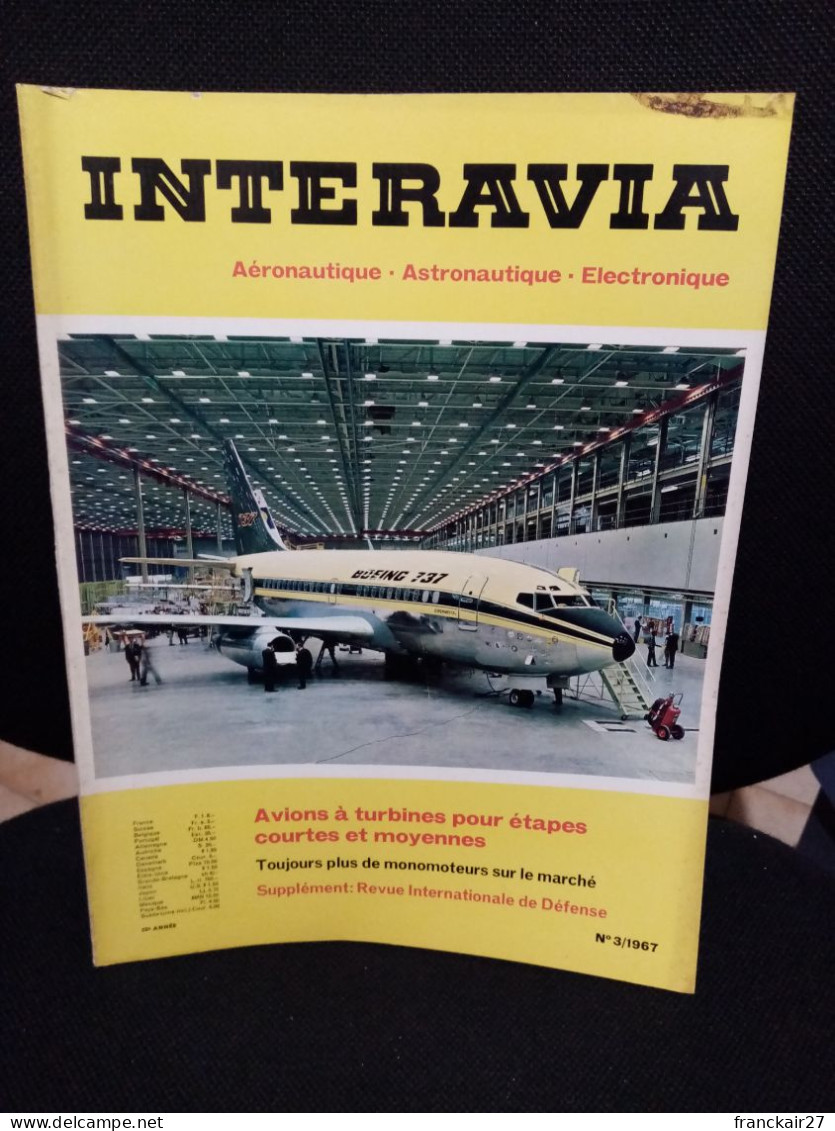 INTERAVIA 3/1967 Revue Internationale Aéronautique Astronautique Electronique - Aviation