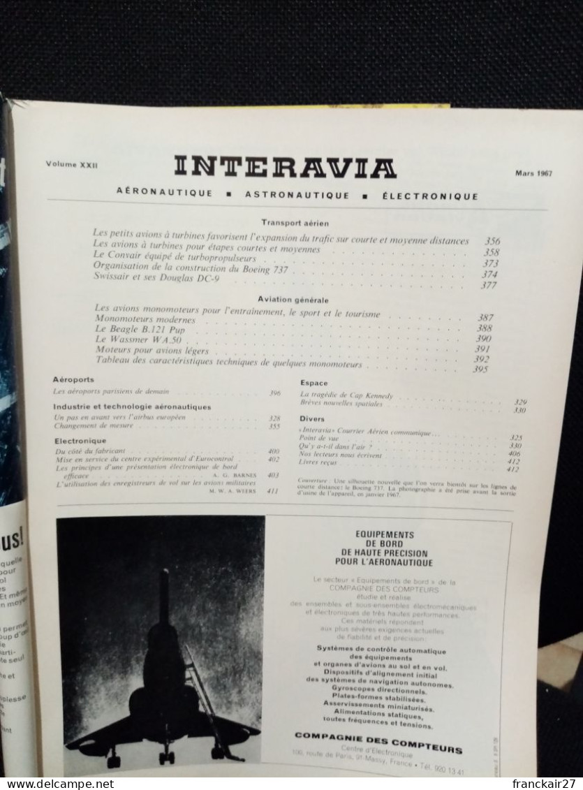 INTERAVIA 3/1967 Revue Internationale Aéronautique Astronautique Electronique - Aviation