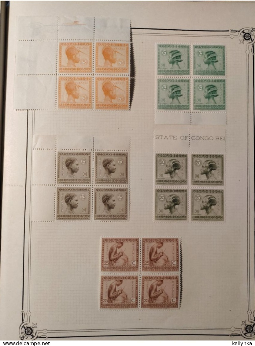 Congo Belge - 106/117 - Blocs De 4 - 1923 - MNH (Sauf 2 Timbres) - Nuevos