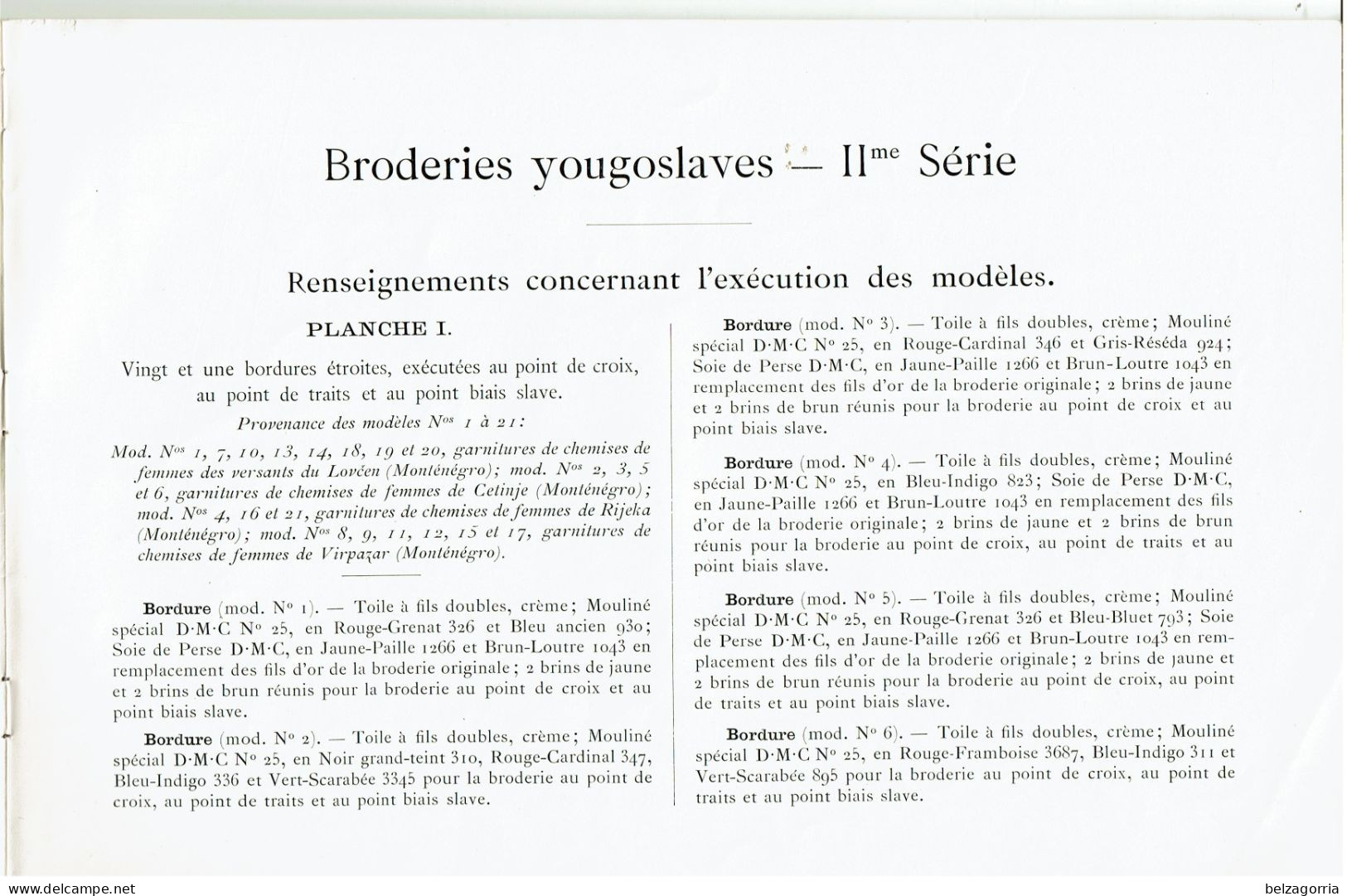 ALBUM BRODERIES  YOUGOSLAVES  2ème SERIE  - POINT DE CROIX - D.M.C. BIBLIOTHEQUE - VOIR SCANS - Point De Croix