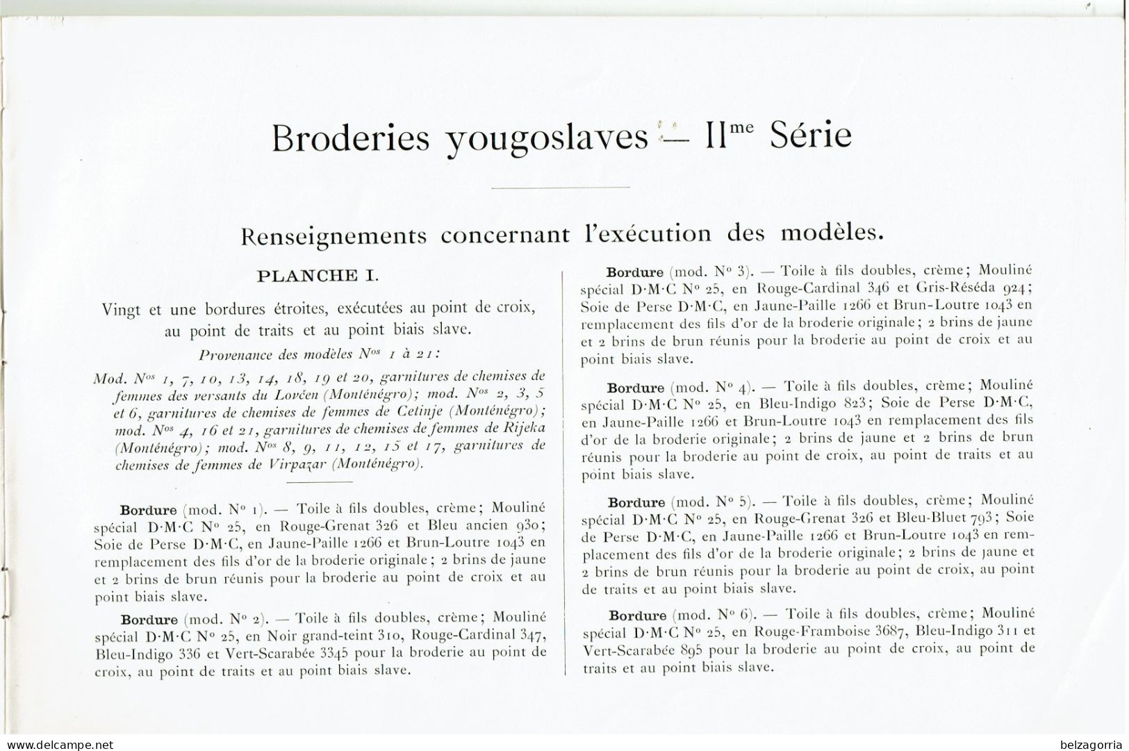 ALBUM BRODERIES  YOUGOSLAVES  2ème SERIE  - POINT DE CROIX - D.M.C. BIBLIOTHEQUE - VOIR SCANS - Punto Croce