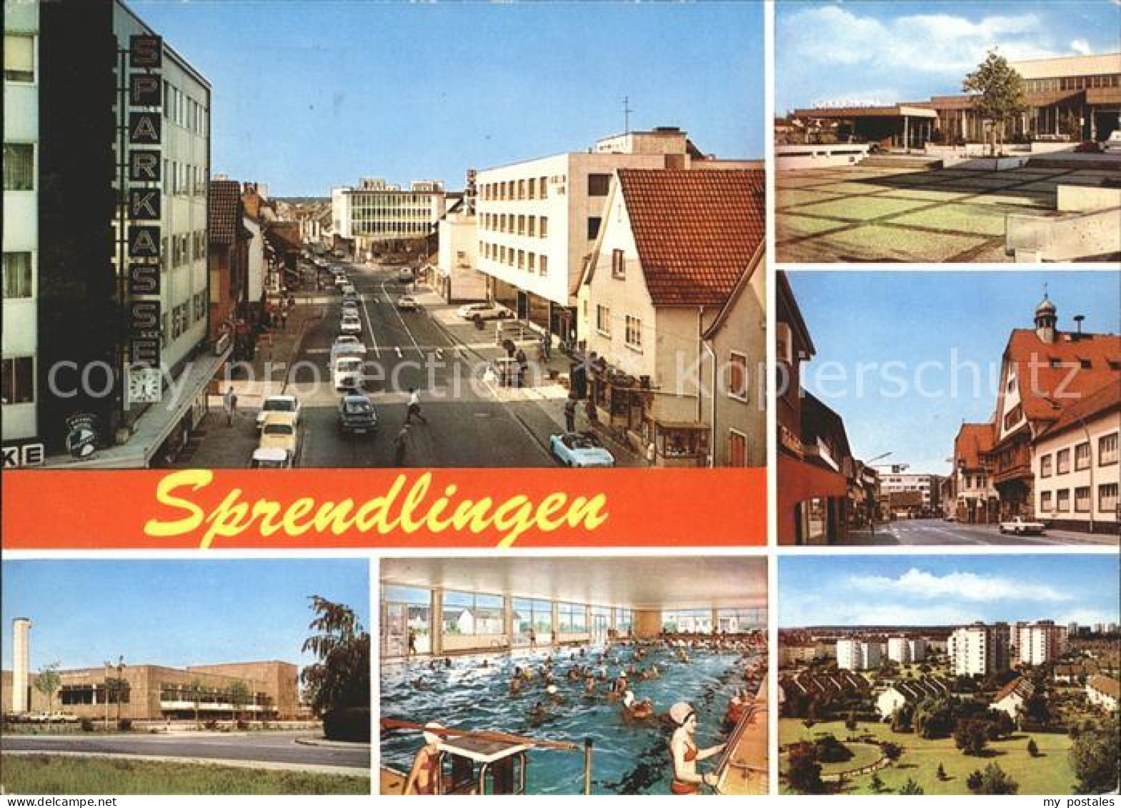 41582160 Sprendlingen-Dreieich Strassenpartien Hallenbad Panorama Sprendlingen-D - Dreieich