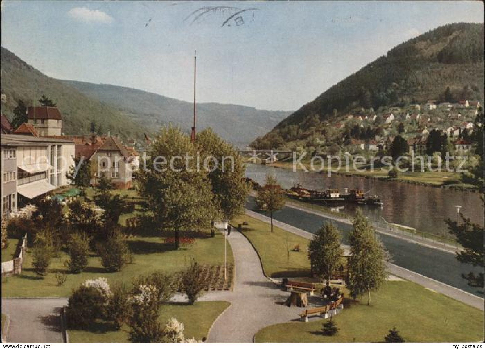 41582100 Eberbach Baden Kurhaus Ortsblick Eberbach - Eberbach