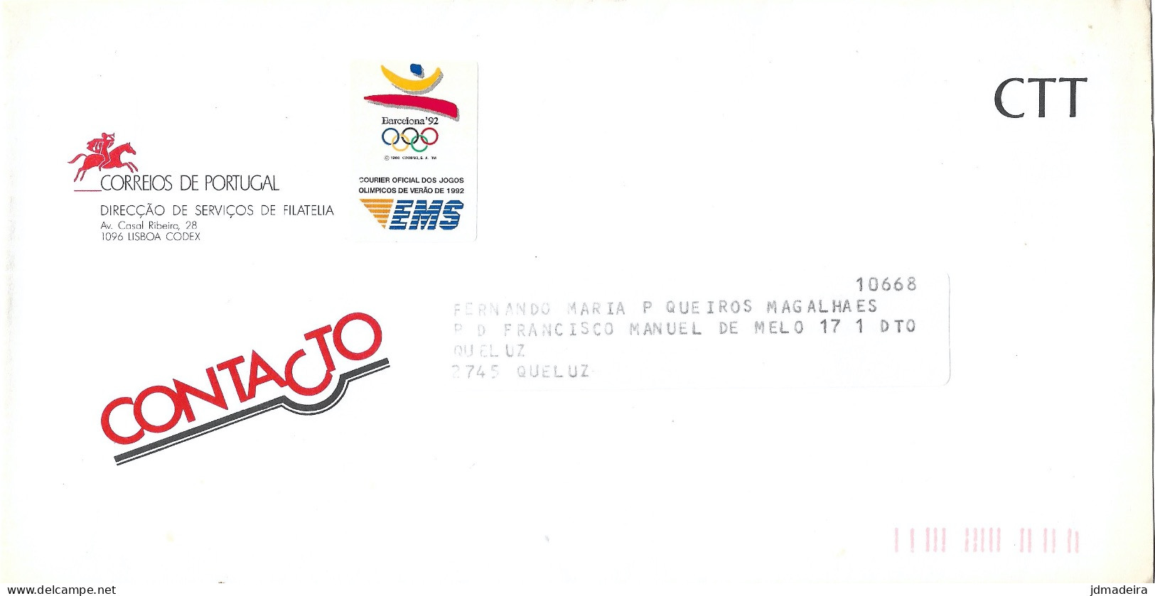 Portugal Cover Olympics 82 Sticker - Brieven En Documenten
