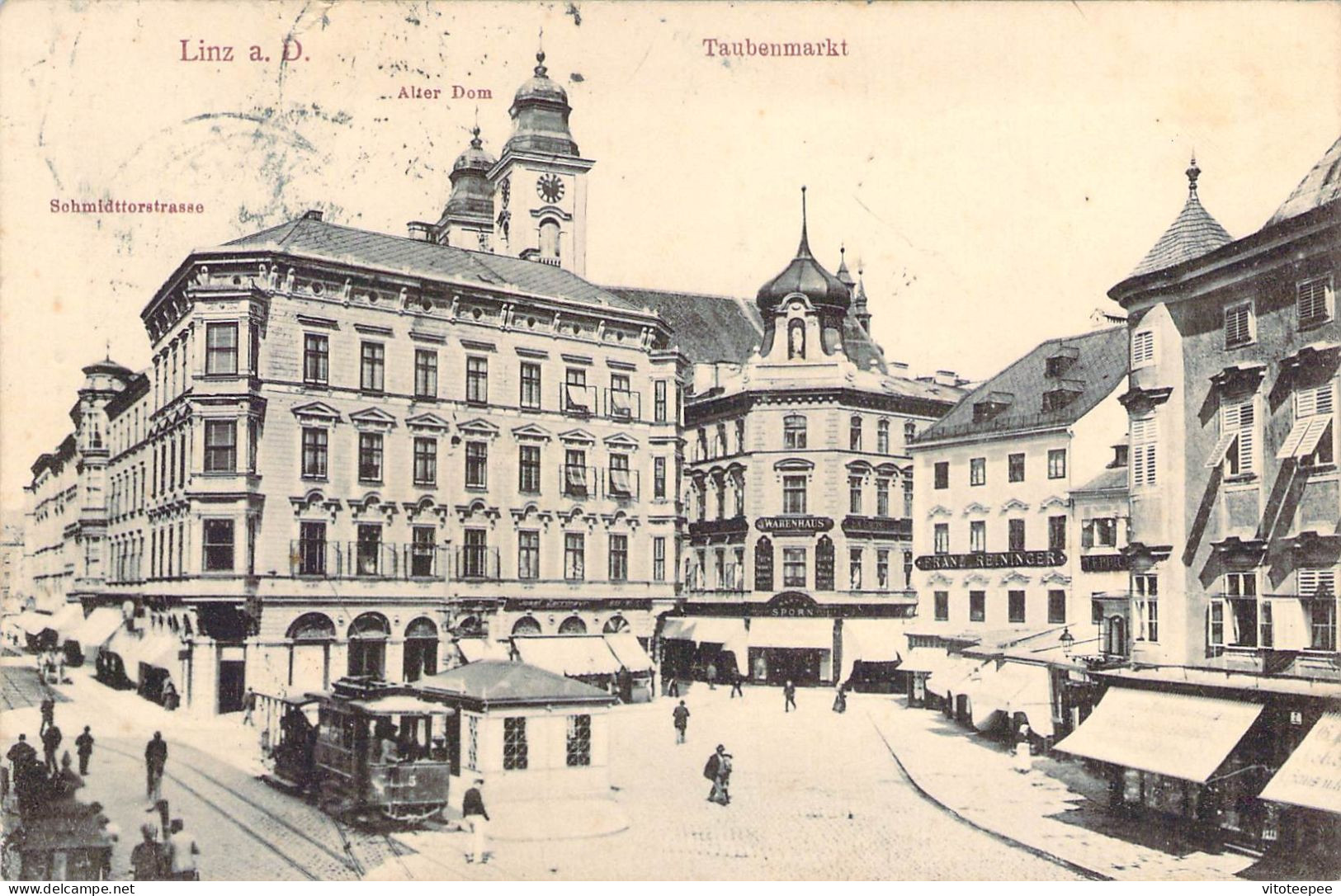 Autriche Österreich Taubermarkt Und Alter Dom Linz 1907 - Linz