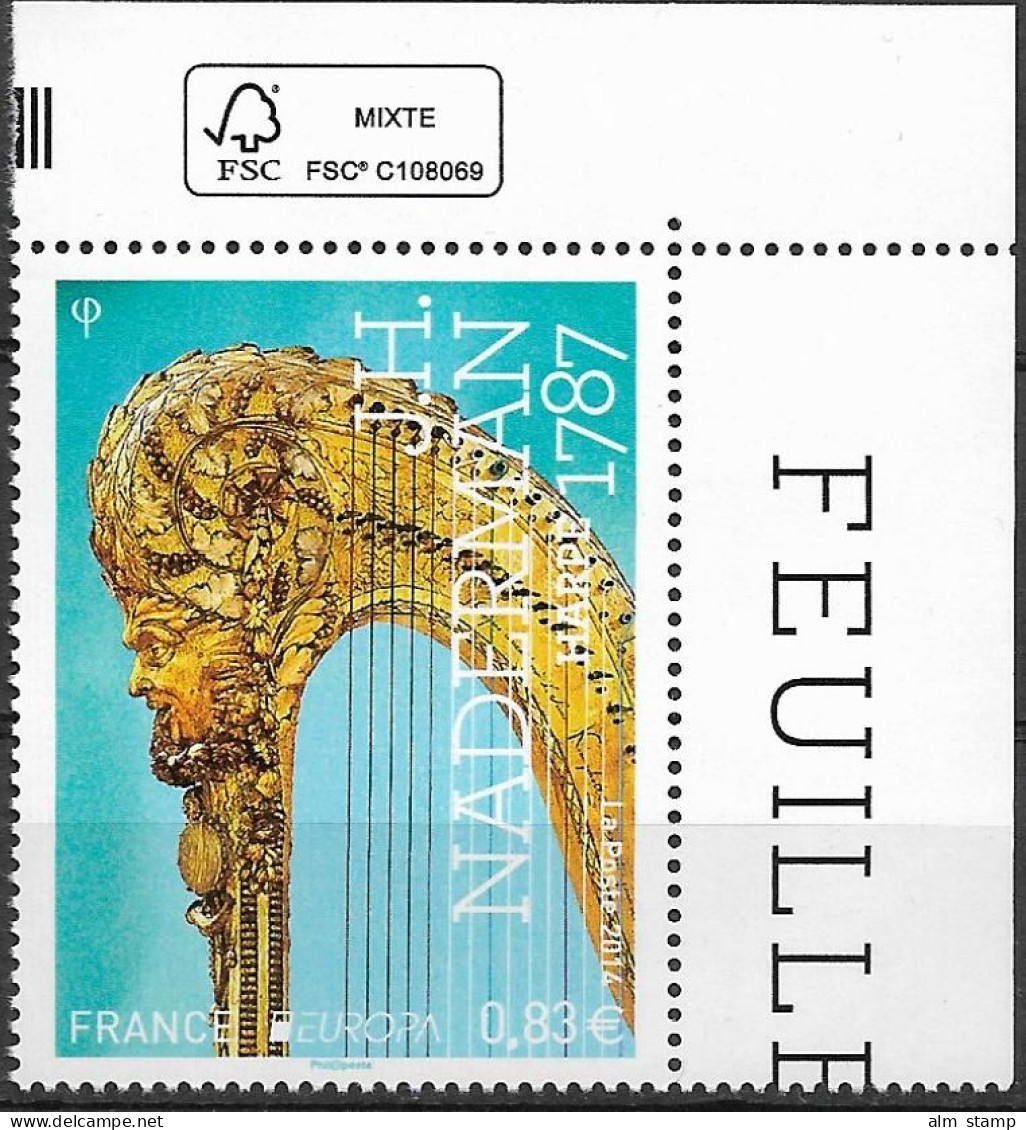 2014 Frankreich France Mi. 5839**MNH  Musikinstrumente. - 2014