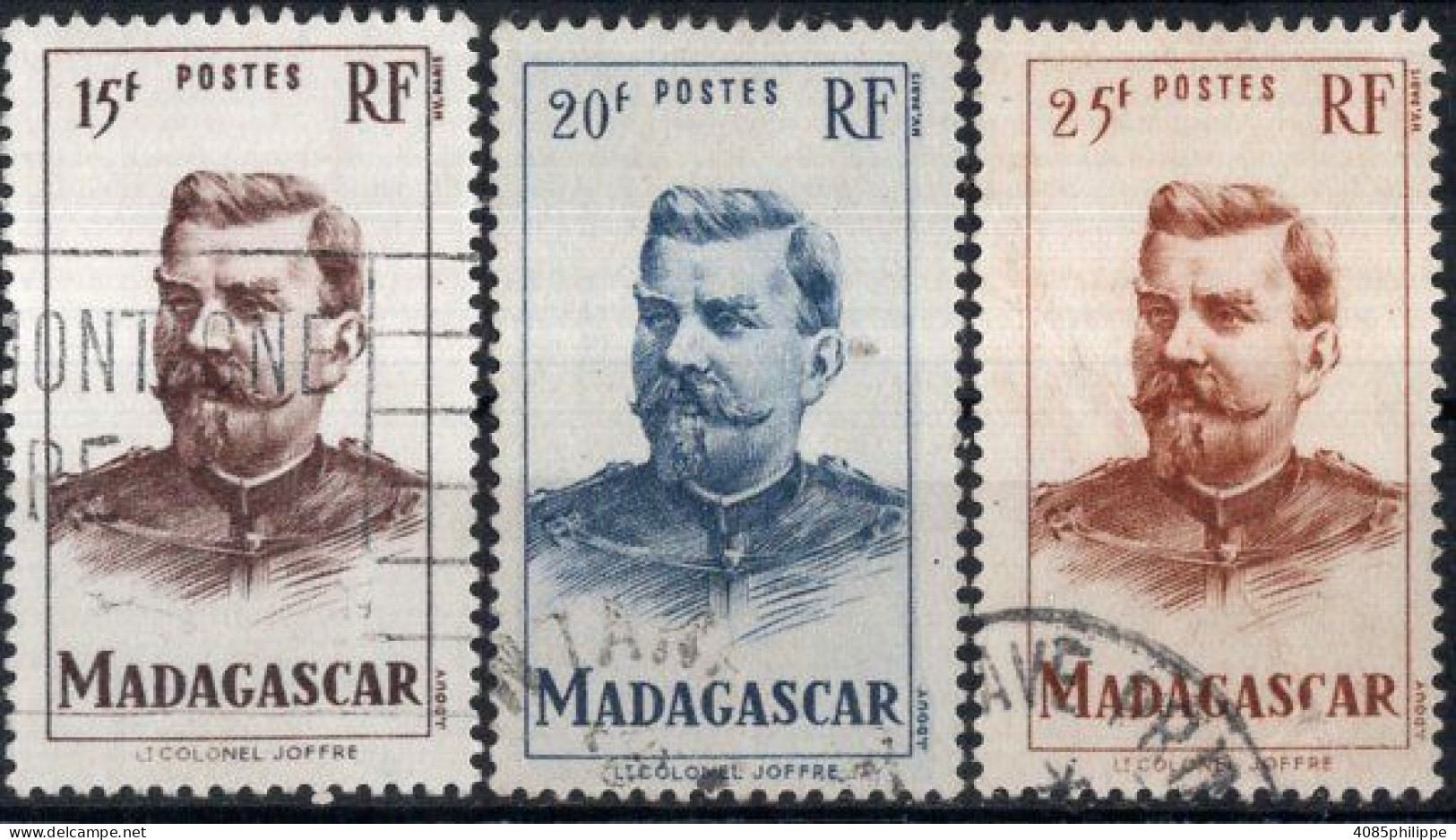 MADAGASCAR Timbres-Poste N° 316 à 318 Oblitérés TB Cote : 3€75 - Usati