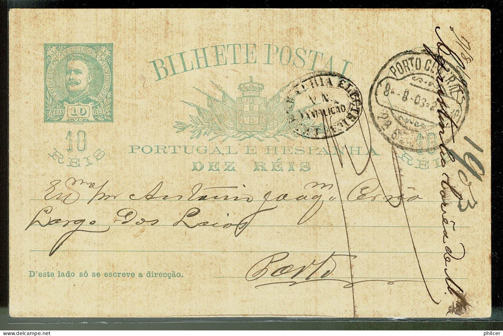 Portugal, 1903, Para O Porto, Telegrafia Elétrica - Lettres & Documents