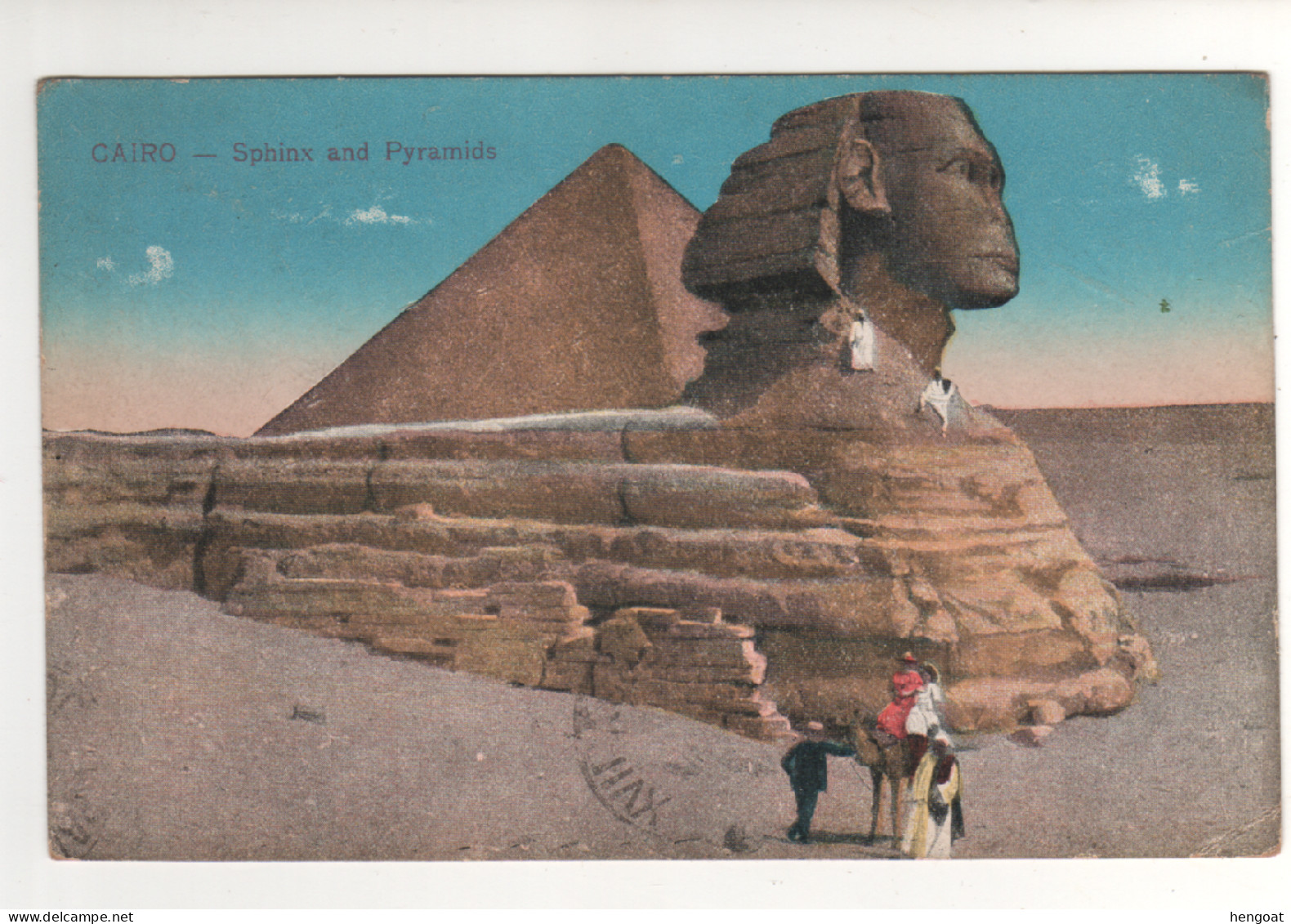 Timbre , Stamp " Sphinx " Sur Cp , Carte , Postcard Du Caire Du 11/05/1918 , Pyramide Et Sphinx - 1866-1914 Khédivat D'Égypte