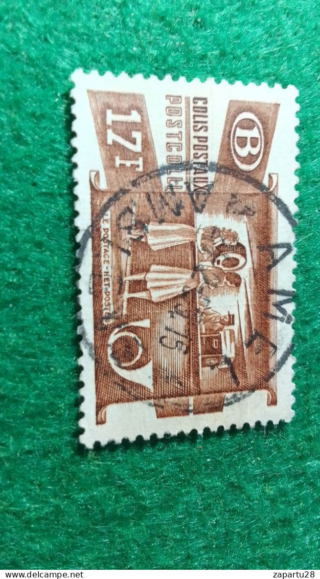 BELÇİKA-   DEMİRYOLU PAKET  POSTASI --1952-87-   17 FR.   DAMGALI - Oblitérés