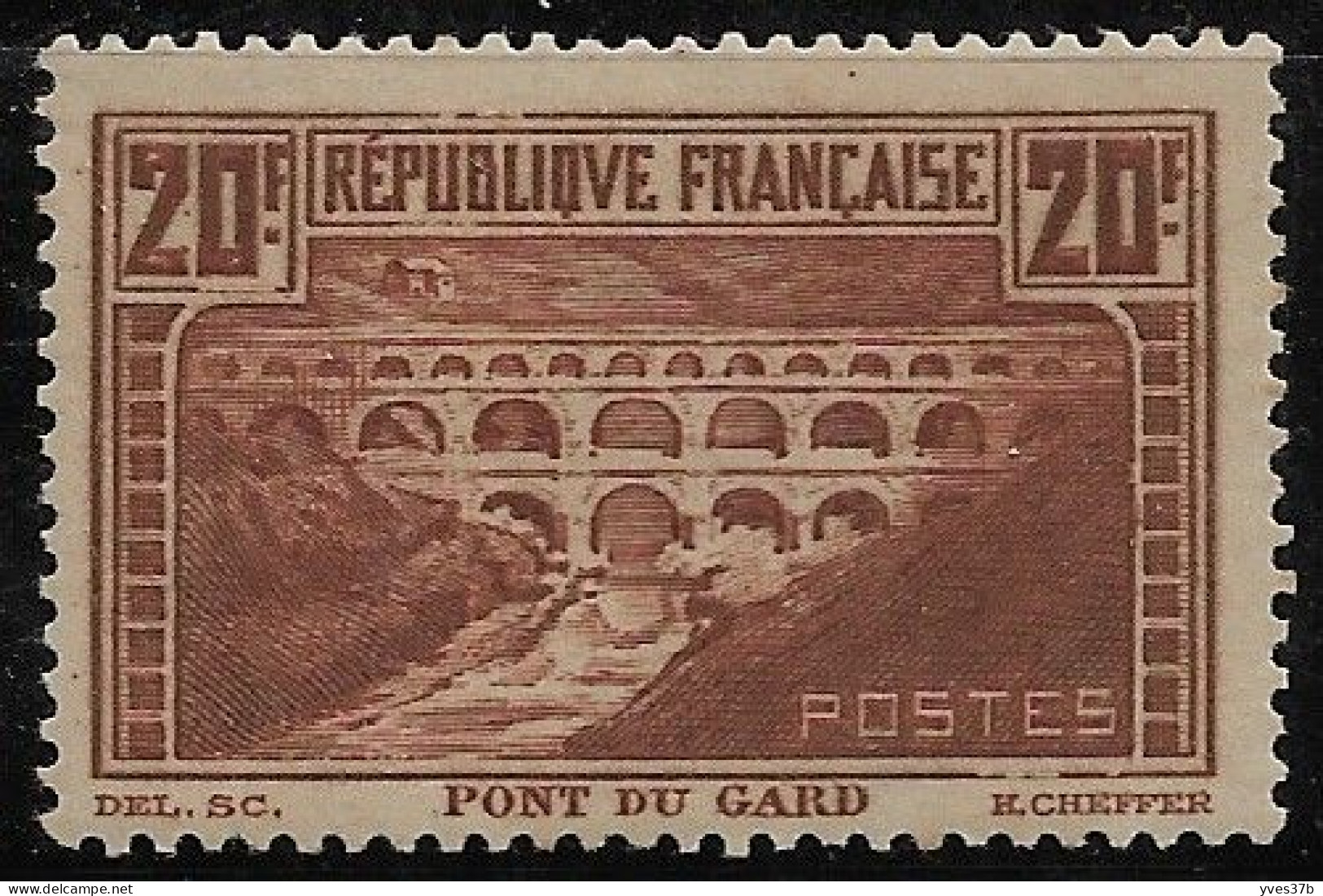 FRANCE N°262 - 20frs "Pont Du Gard" Chaudron - Type IIB - Neuf* - TTB - - Nuovi