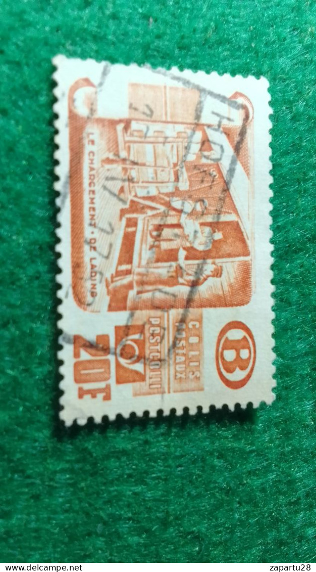 BELÇİKA-   DEMİRYOLU PAKET  POSTASI --1952-87-   20 FR.   DAMGALI - Used
