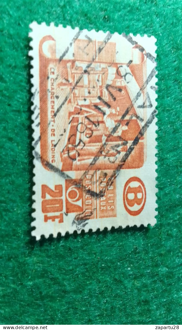 BELÇİKA-   DEMİRYOLU PAKET  POSTASI --1952-87-   20 FR.   DAMGALI - Used