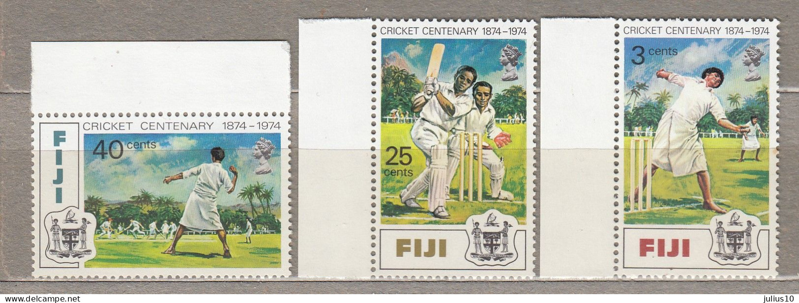 FIJI 1974 Sport Cricket MNH(**) Mi 317-319 #34339 - Fidji (1970-...)