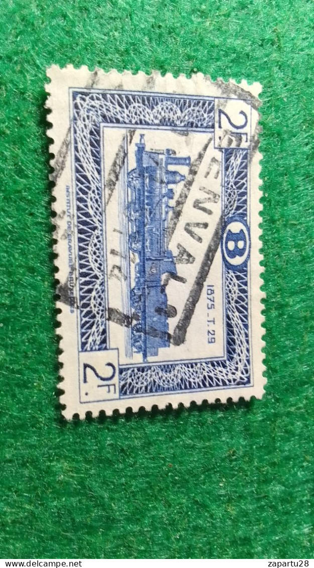 BELÇİKA-   DEMİRYOLU PAKET  POSTASI --1952-87-   2 FR.   DAMGALI - Used