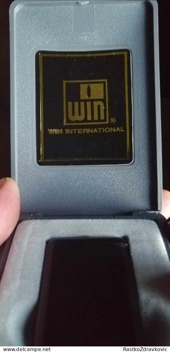 WIN+ELECTRONIC JAPAN LIGHTER+CASE+VINTAGE+NEW CONDITION - Other & Unclassified