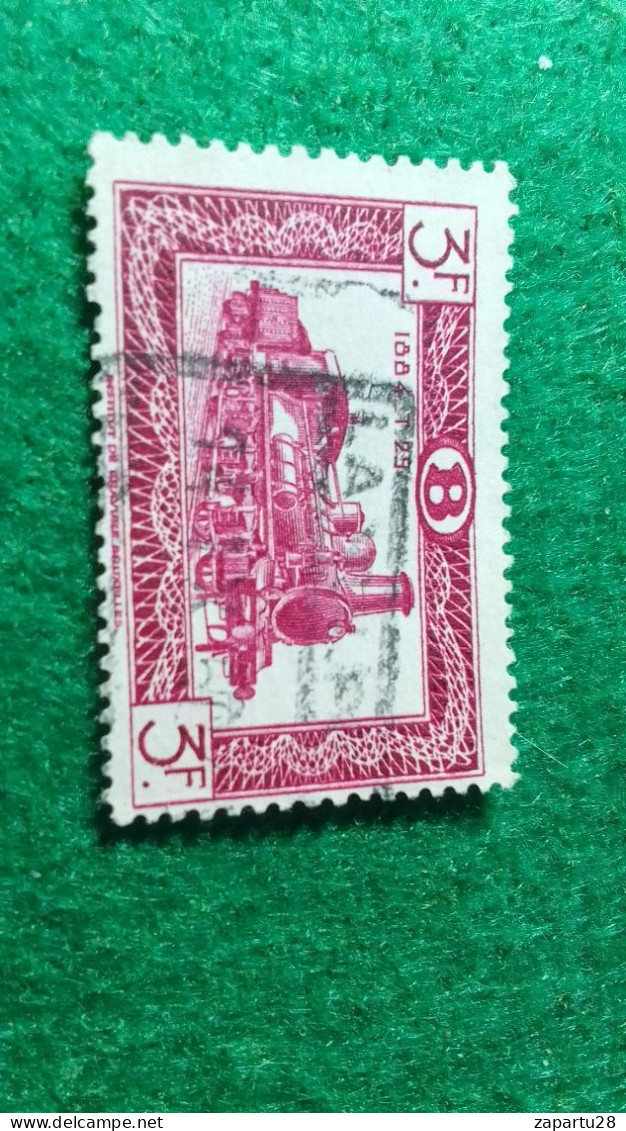 BELÇİKA-   DEMİRYOLU PAKET  POSTASI --1952-87-   3 FR.   DAMGALI - Used