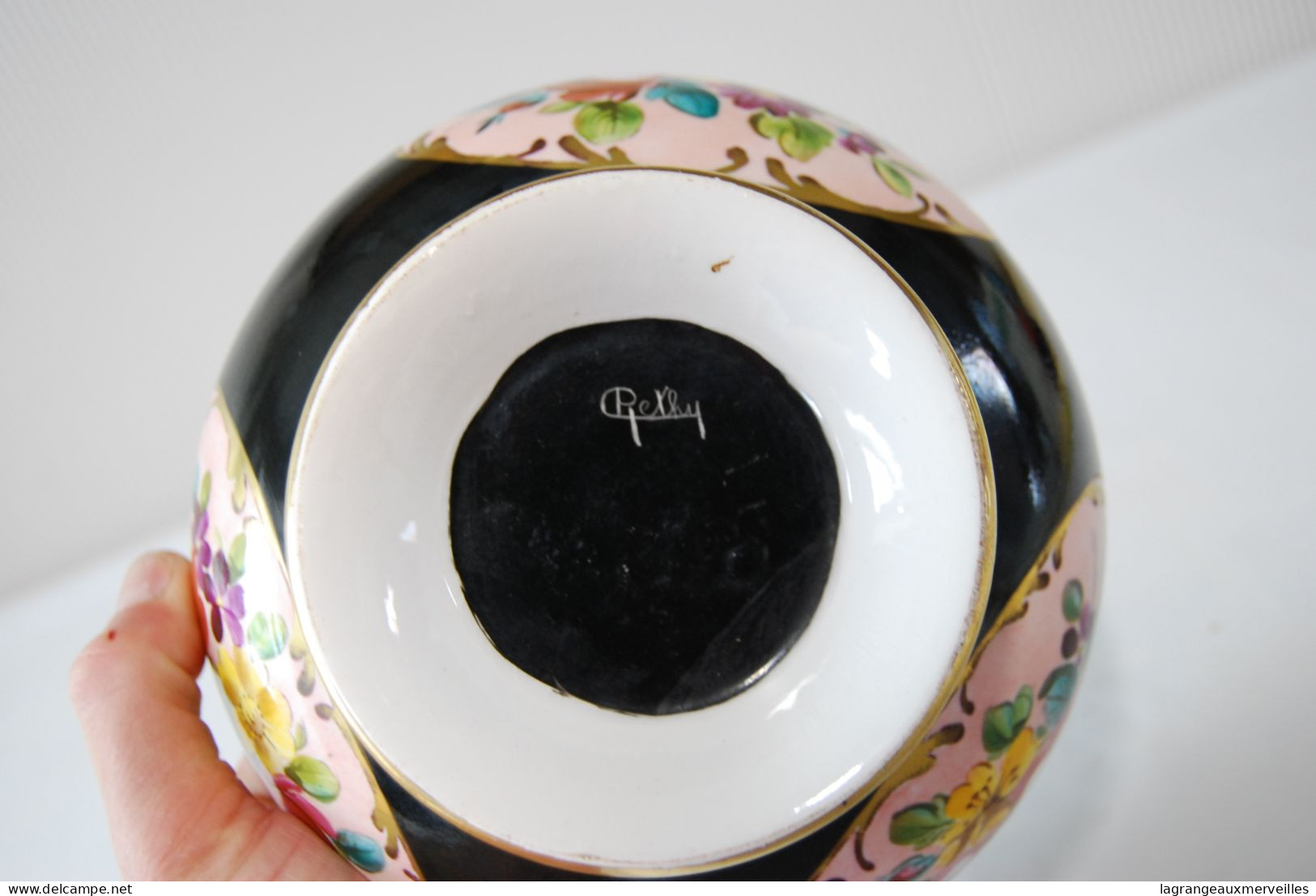 C271 Gros Bol - Tasse - Fait Main - Signé P ETHY ? - Art Nouveau / Art Deco