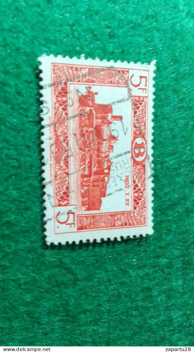 BELÇİKA-   DEMİRYOLU PAKET  POSTASI --1952-87-   5 FR.   DAMGALI - Used