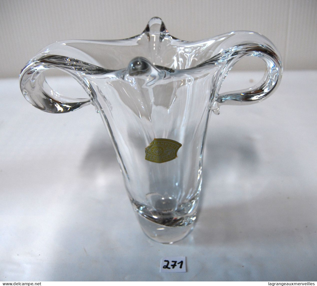 C271 Vase En Val Saint Lambert - Translucide - Pureté - Vidrio & Cristal