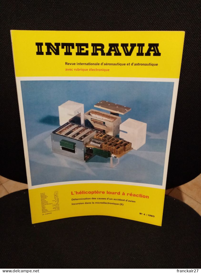 INTERAVIA 4/1965 Revue Internationale Aéronautique Astronautique Electronique - Luftfahrt & Flugwesen